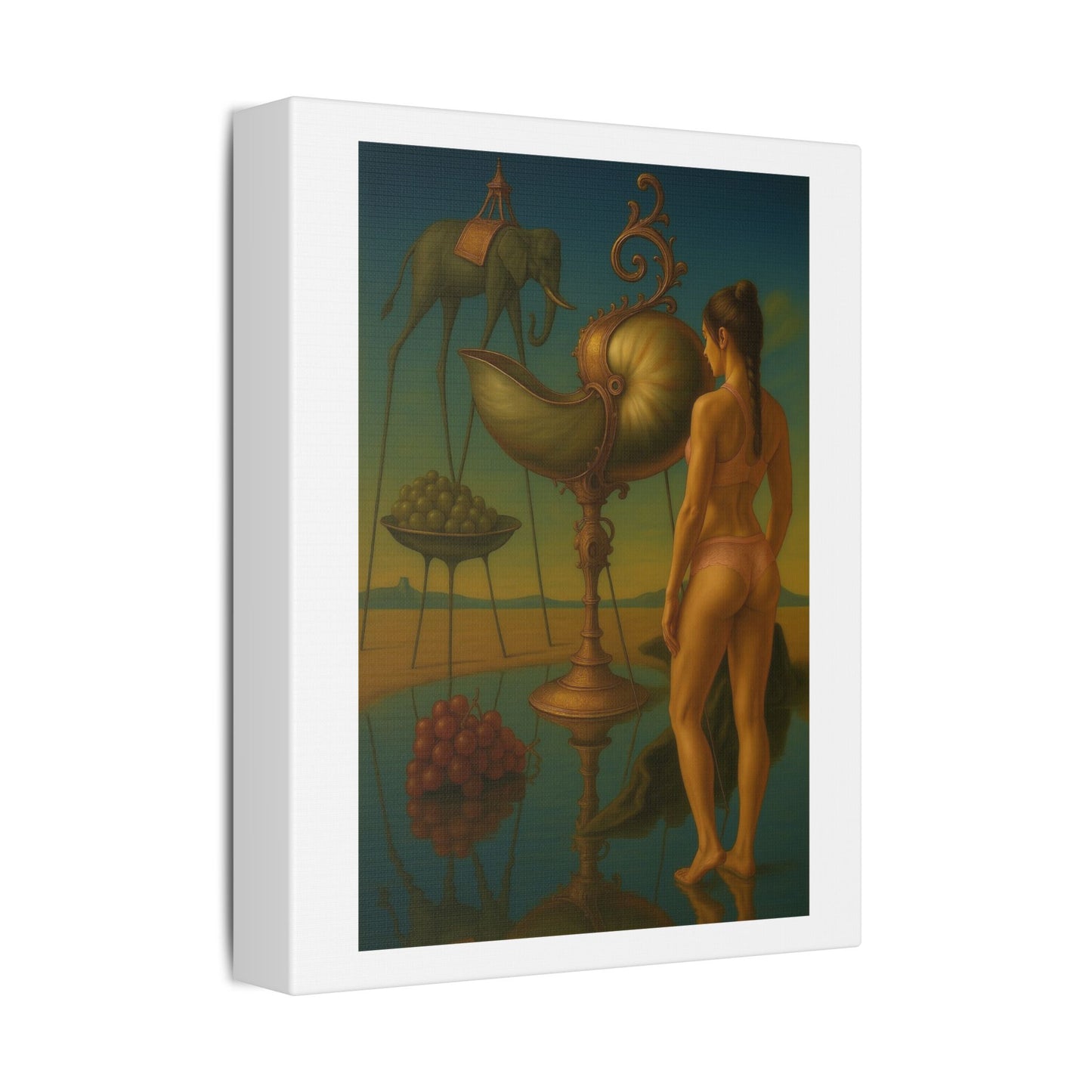 Waterfront Reality Distortion 'Designed by AI' Canvas Art Print