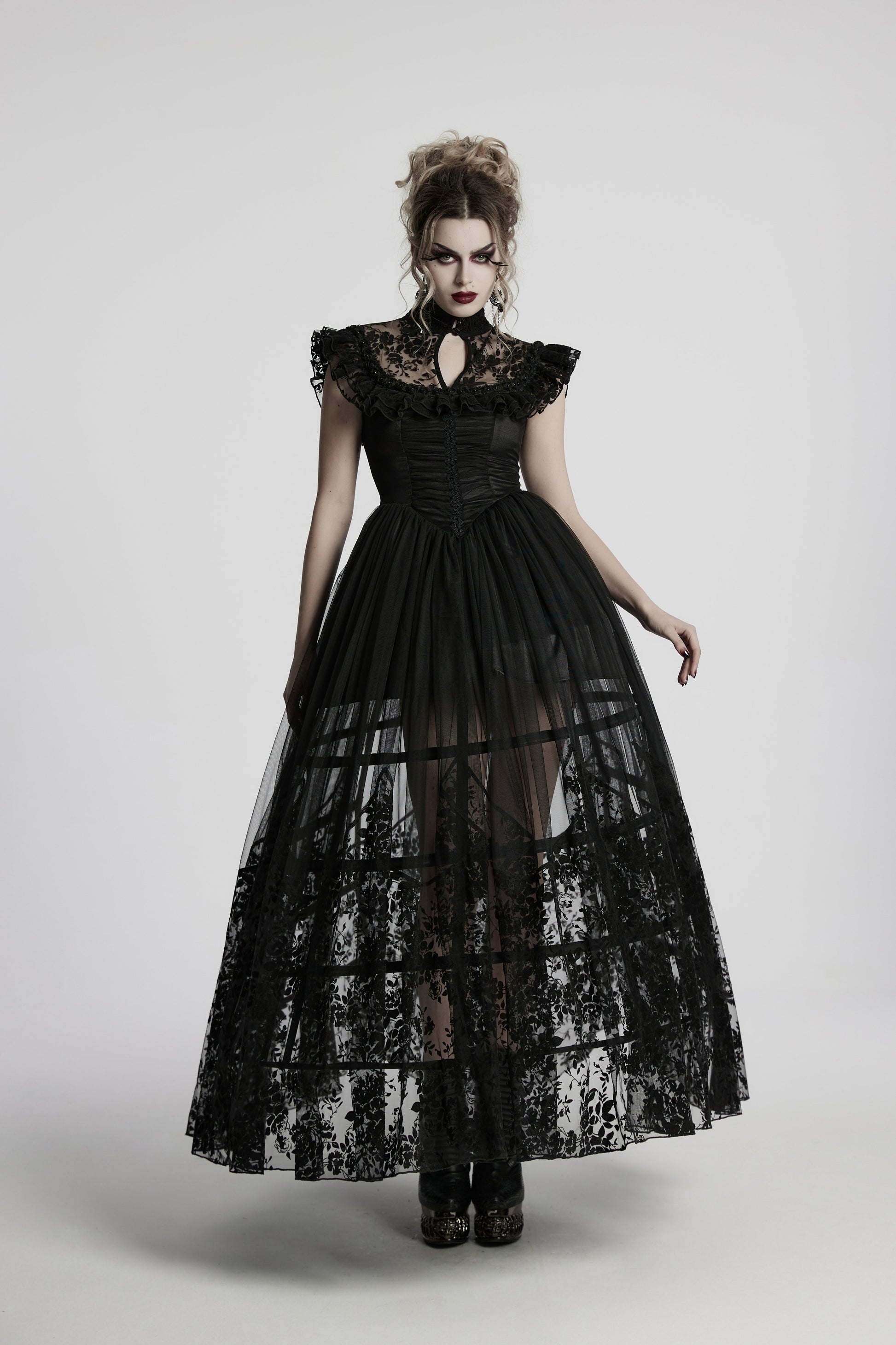 Punk Rave Seraphina Goth Flying-Sleeve Dress Vireous.Shop Punk Rave Seraphina Goth Flying-Sleeve Dress Vireous.Shop