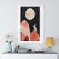 Bunny on the Moon 'Designed by AI' Wooden Framed Print