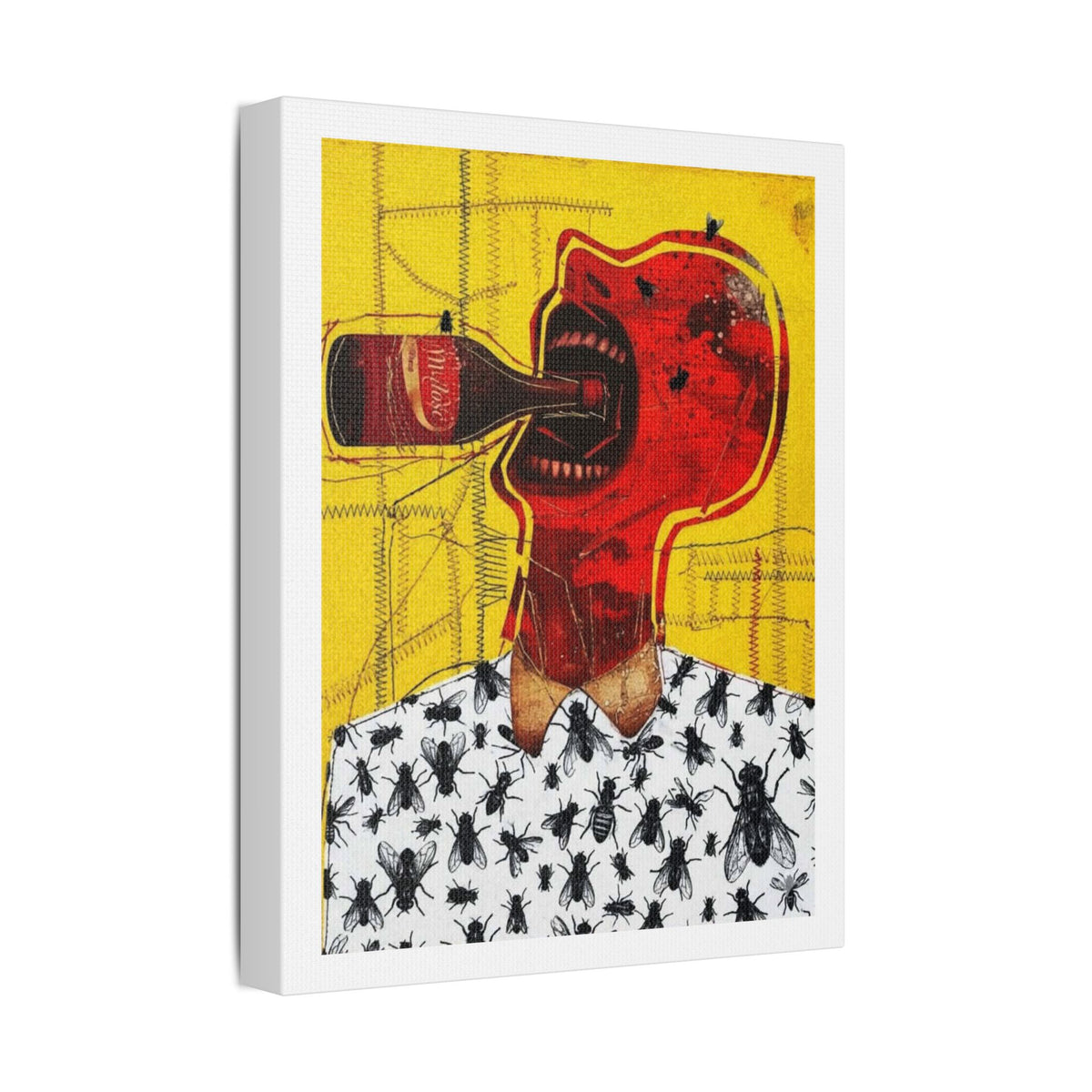Consumerism, Neo-Surrealism, Art Print on Satin Canvas, Stretched