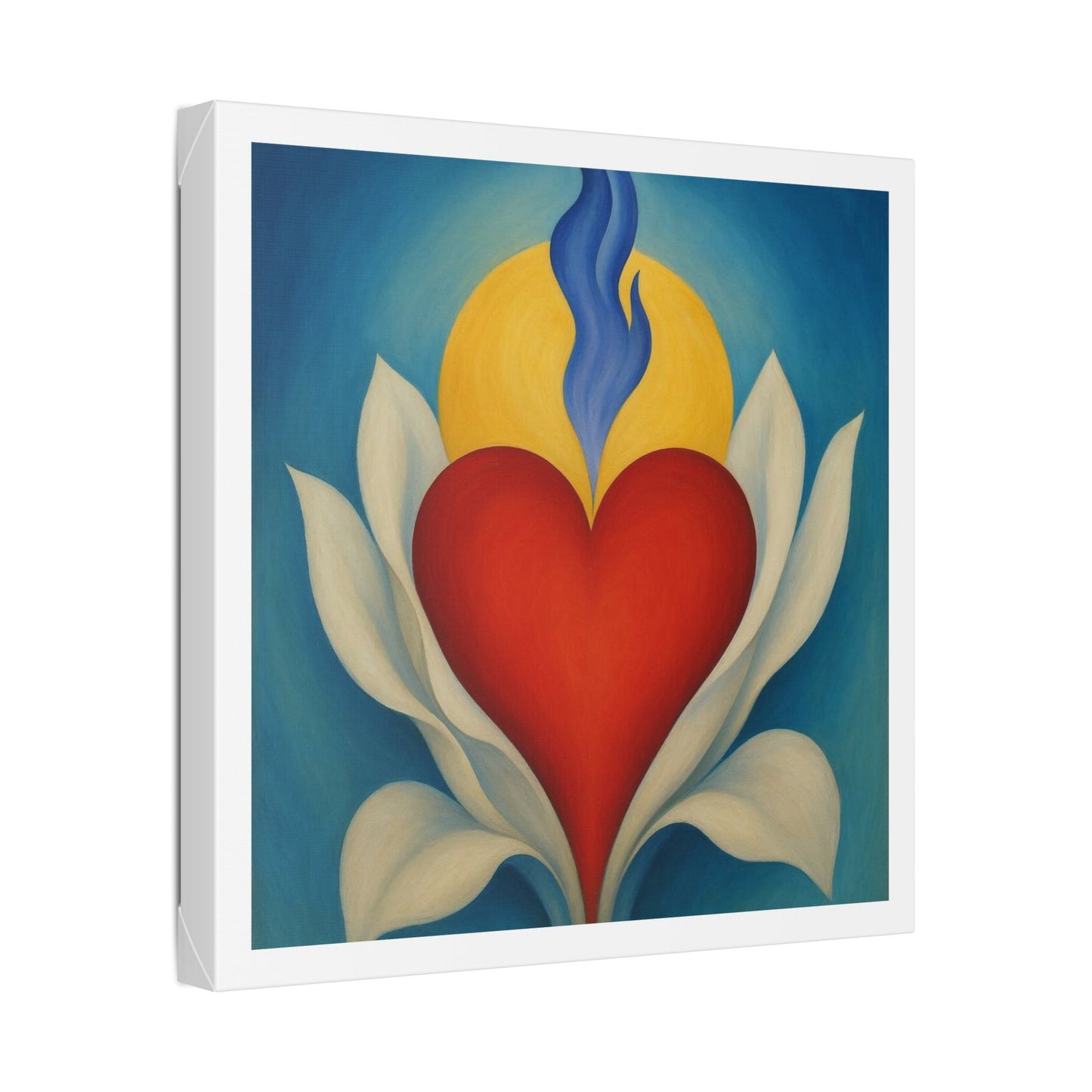 Love and Life in the Art Style of Georgia O'Keefe 'Designed by AI' Canvas Art Print