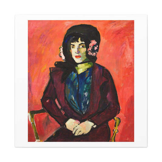 Portrait of a Girl (1909–1914) by Henry Lyman Sayen, from the Original, Print on Canvas