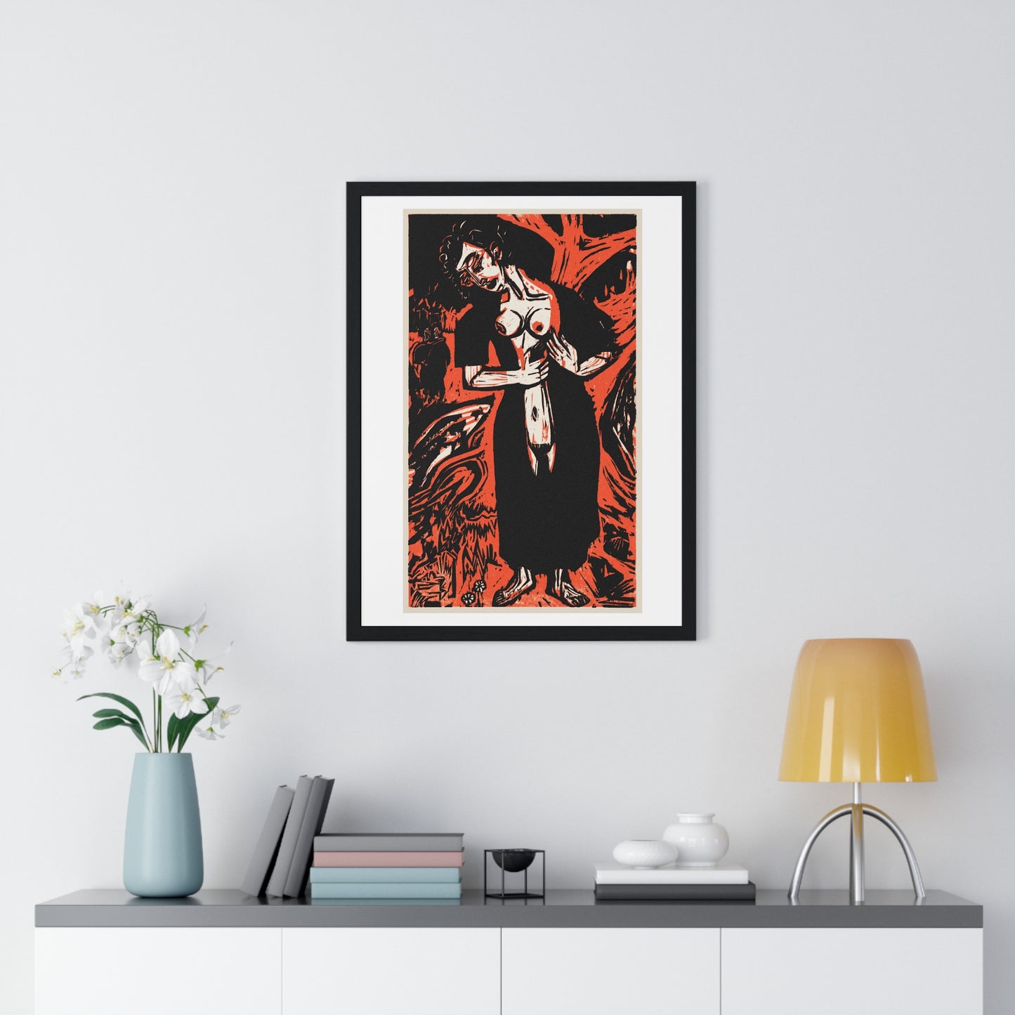 The Suicide (1921) by Ernst Ludwig Kirchner, from the Original, Framed Print