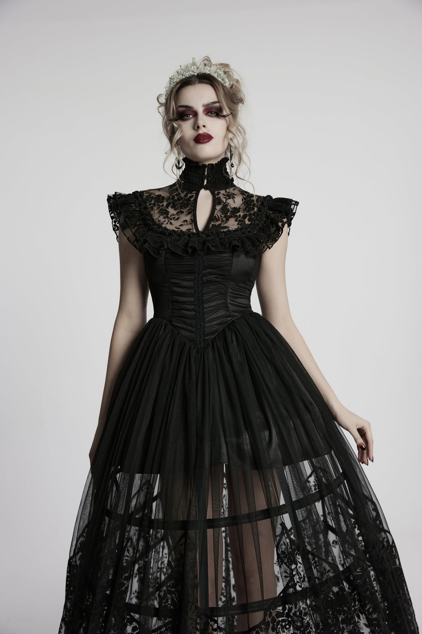 Punk Rave Seraphina Goth Flying-Sleeve Dress