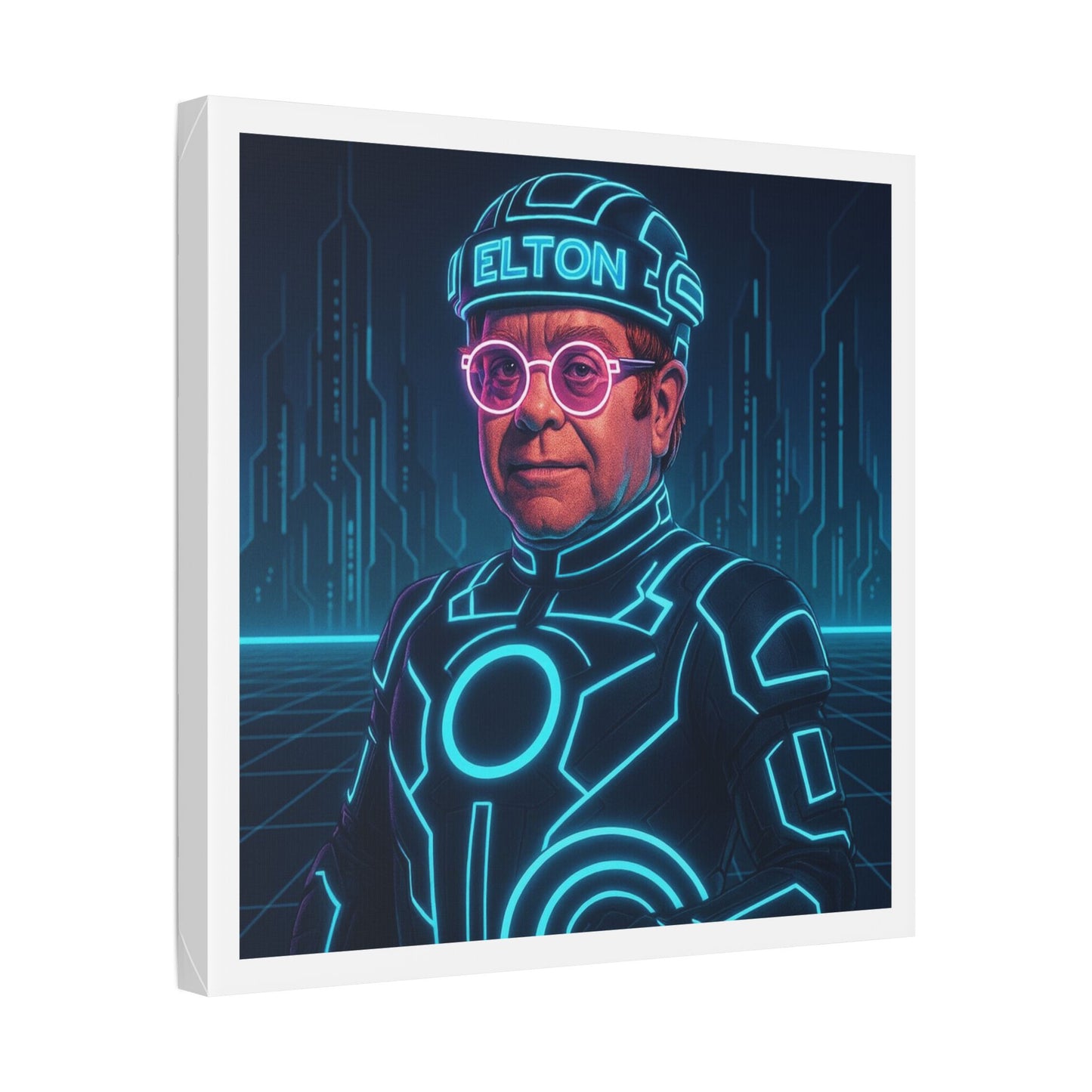 Elton Tron Absurdist Art 'Designed by AI' Canvas Art Print
