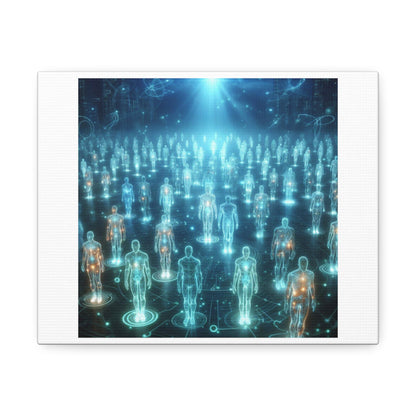 Humans are Essentially Beings of Light 'Designed by AI' Art Print on Canvas