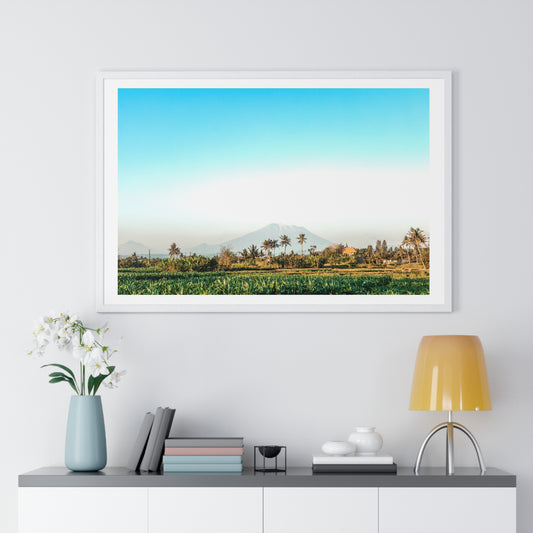 Holy Volcano Agung, Bali Island, Indonesia, Photographer Unknown, from the Original, Framed Print