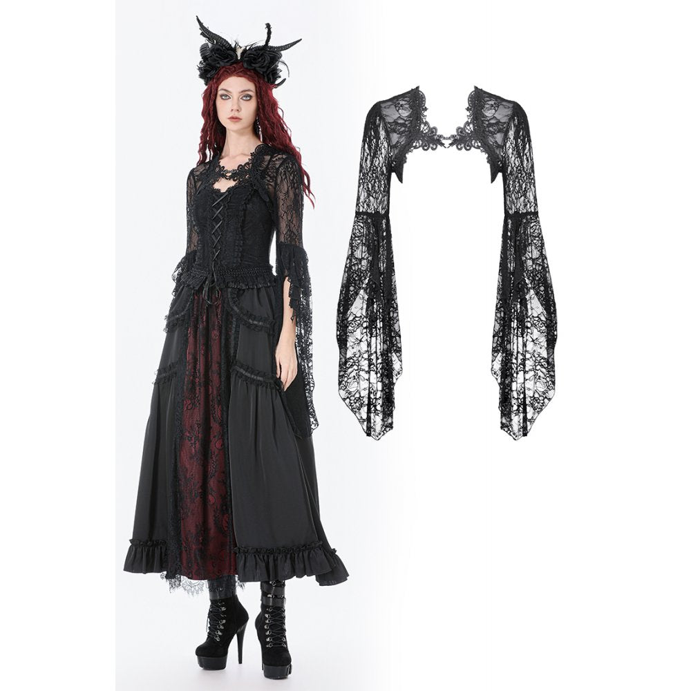 Dark In Love Lilith 3D Lace Bell-Sleeve Cape