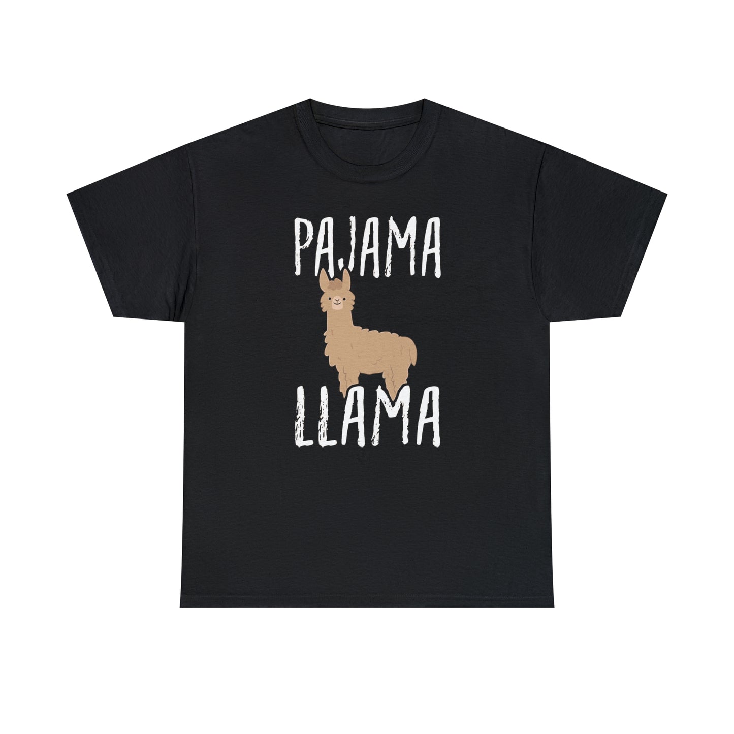 Pyjama Llama Heavy Cotton T-Shirt Quirky Women's Men's