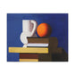 Arrangement with White Jug, Orange and Book (1932–1933) by Vilhelm Lundstrom Printed on Satin Canvas