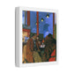 Café Art V, Print on Satin Canvas, Stretched