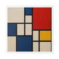 Abstract Artwork in the Style of Piet Mondrian 'Designed by AI' Canvas Art Print