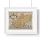 Tudor Antique Map of Dorset from Lord Burghley's Atlas (1579) from the Original, Framed Print