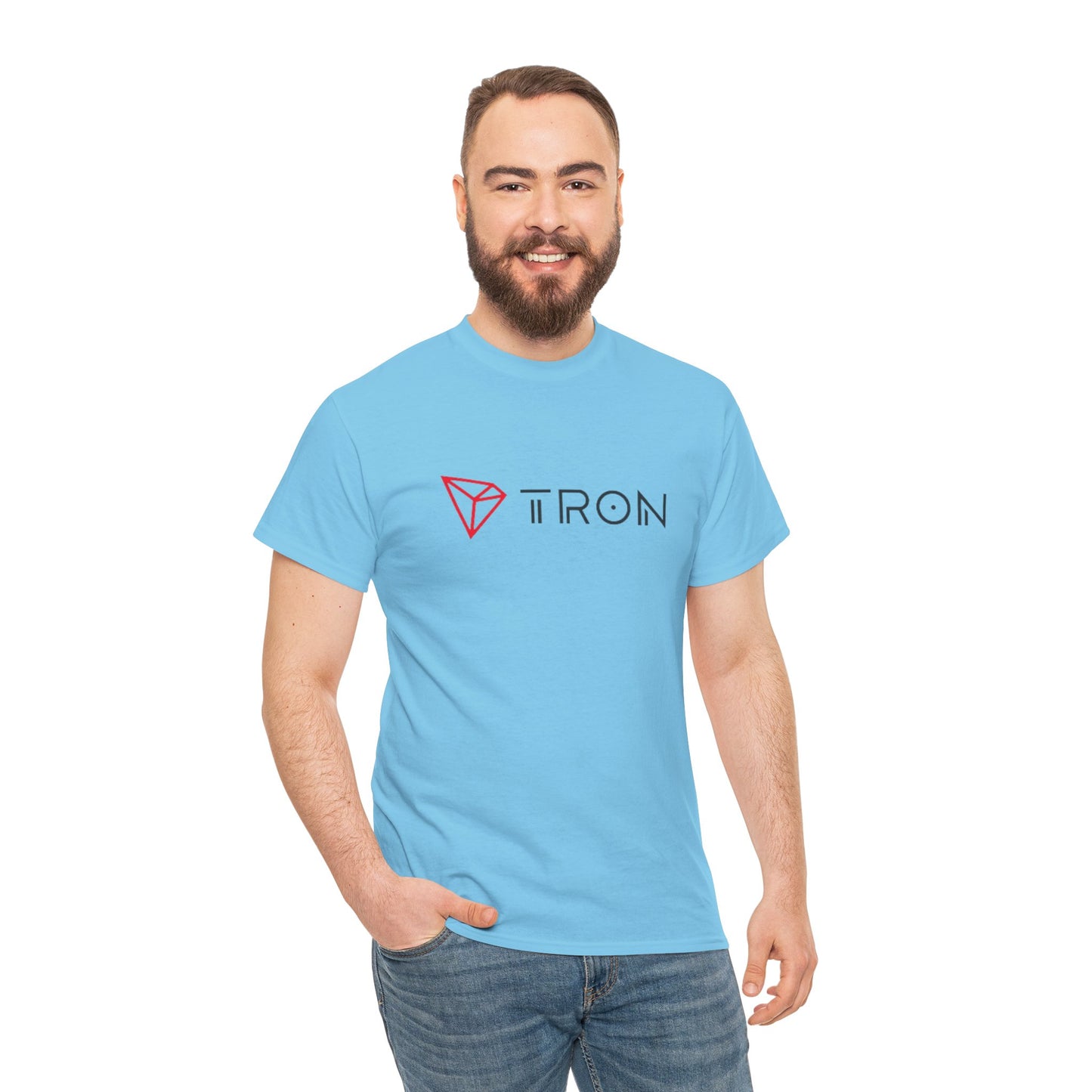 Tron (Blockchain) #TRX Crypto Unisex Heavy Cotton T-Shirt