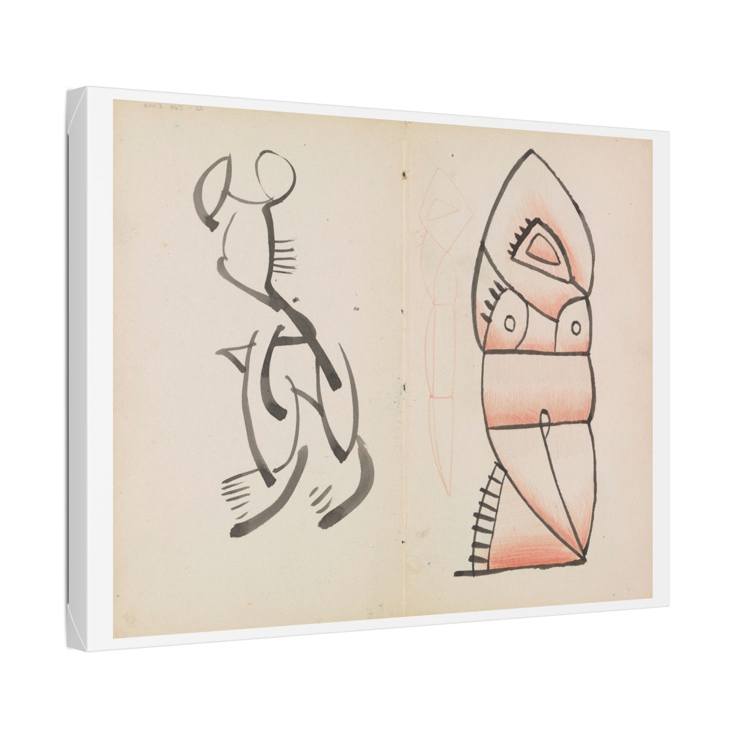 Study for a Figural Sculpture, Crouching Figure (1910-1915) by Henri Gaudier-Brzeska, from the Original, Canvas Art Print