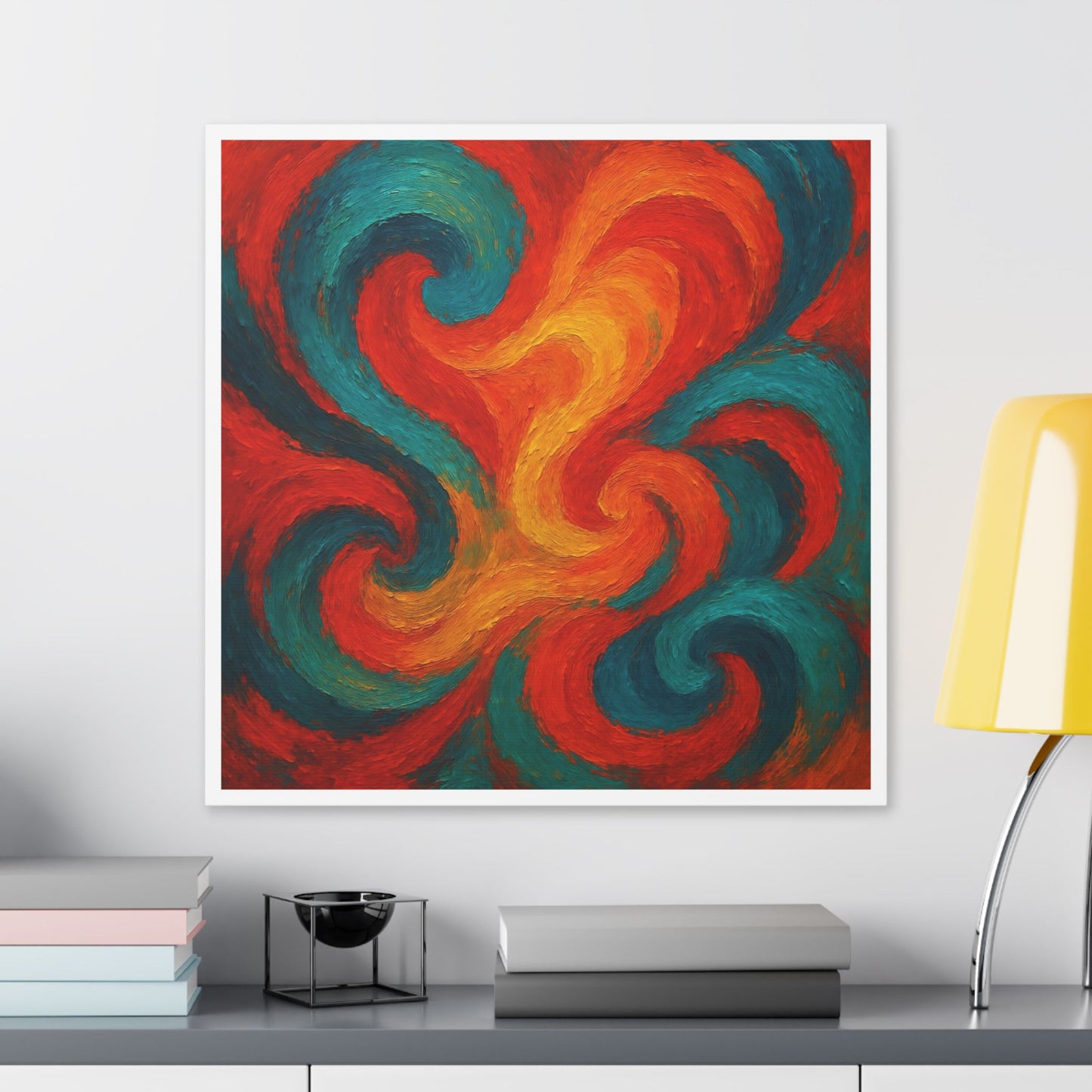 Bold Brush Strokes Representing a Swirling Jazz Performance 'Designed by AI' Canvas Art Print
