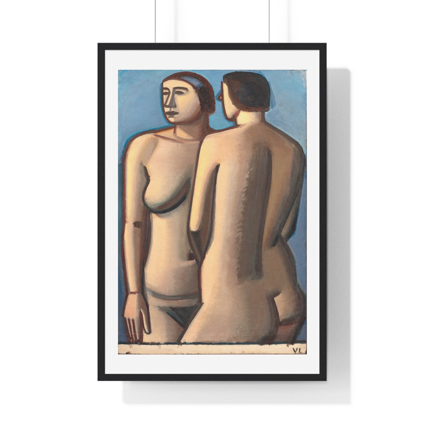 Two Female Nudes (1927) by Vilhelm Lundstrøm, from the Original, Framed Art Print