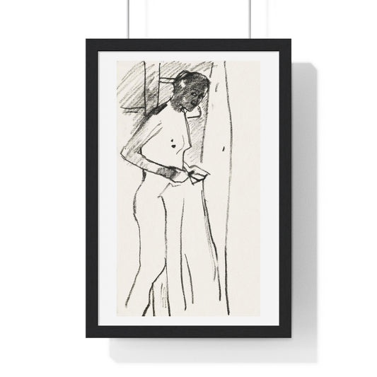 Standing Female Nude (1895–1898) by George Hendrik Breitner, from the Original, Framed Art Print