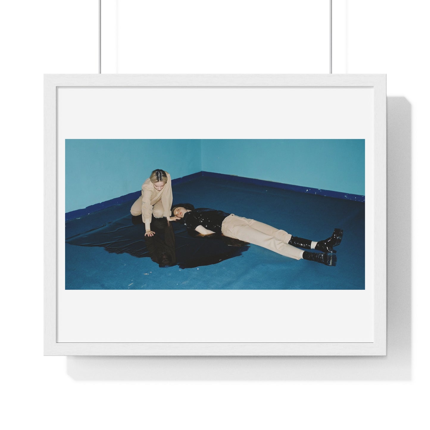 Macabre Death and Existential Exploration 'Designed by AI' Framed Art Print