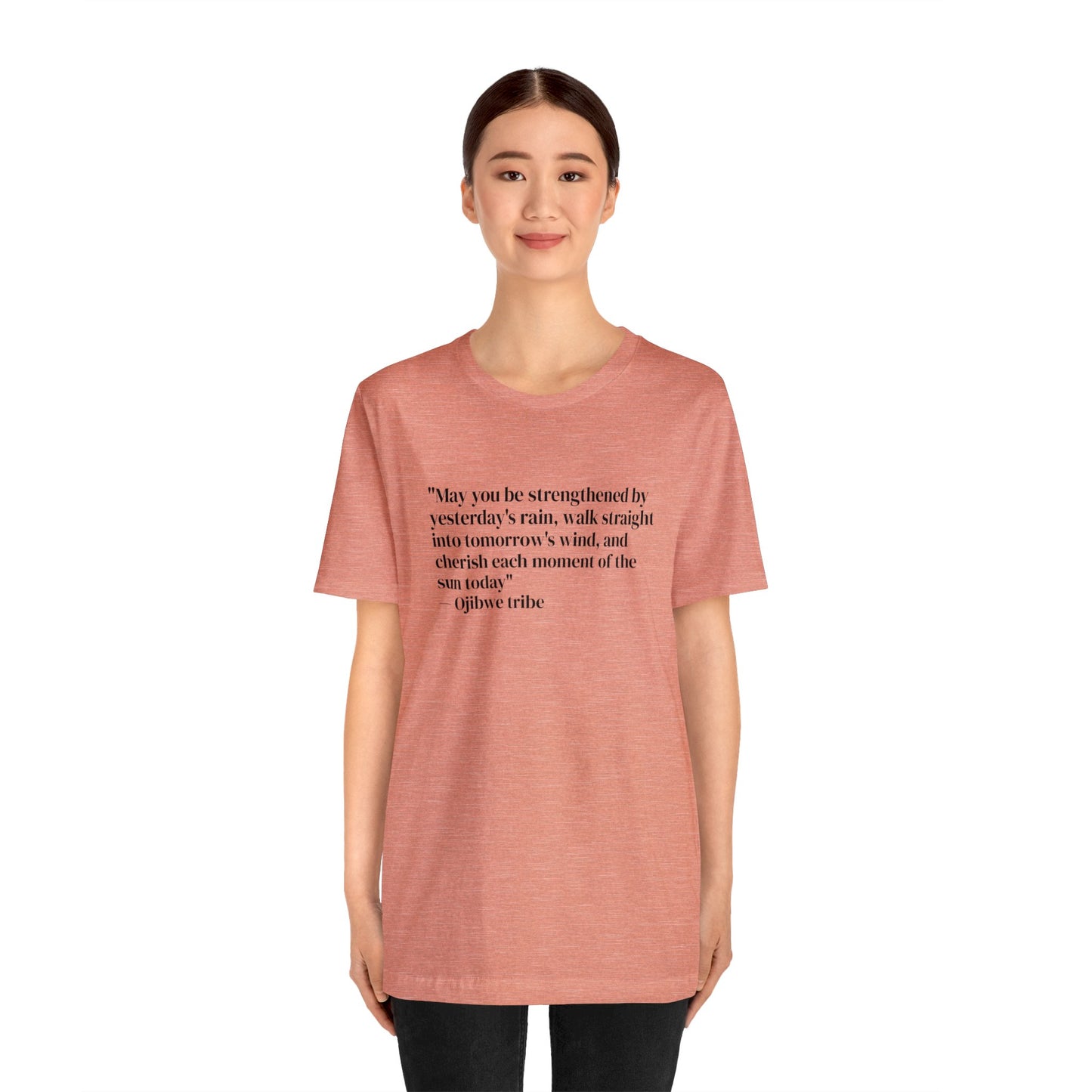 'Gratitude' Ojibwe Tribe Quote, Soft Jersey T-Shirt