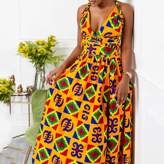 Multi-Wear African Print Dress