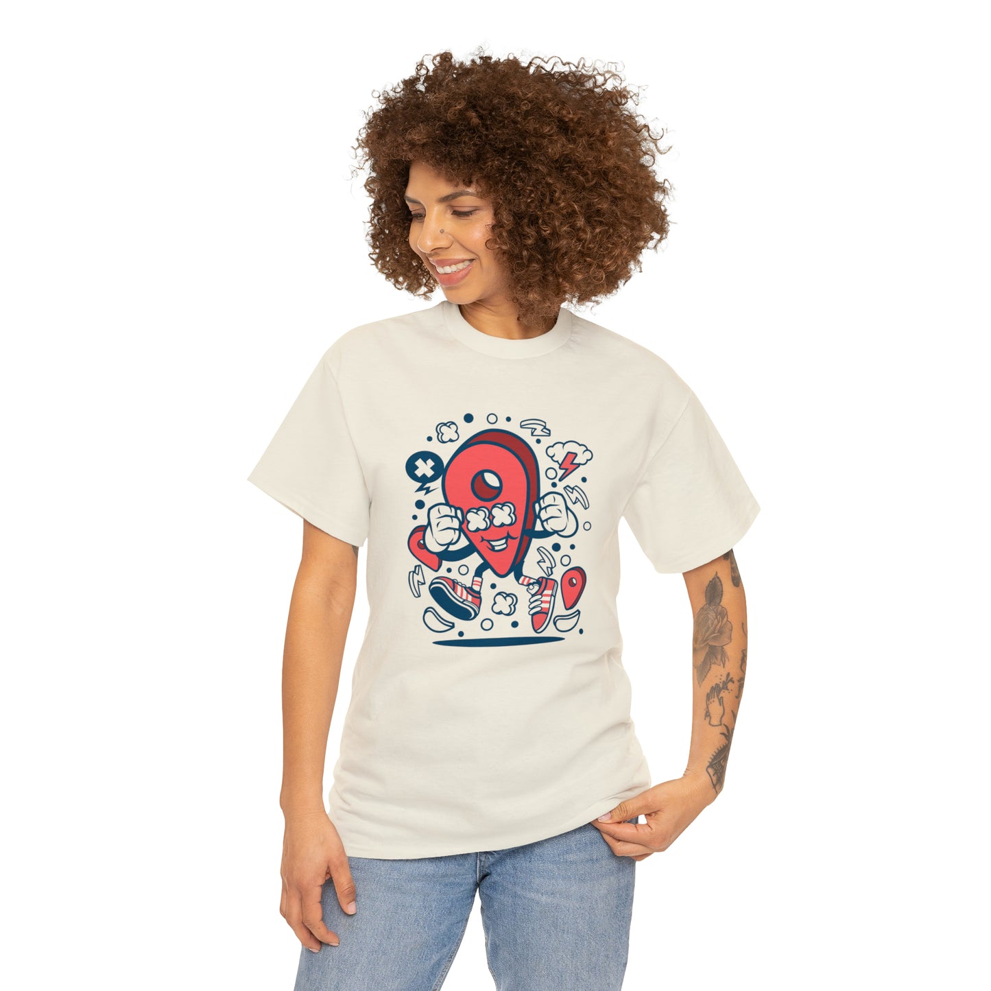 Location Geotag Cartoon T-Shirt