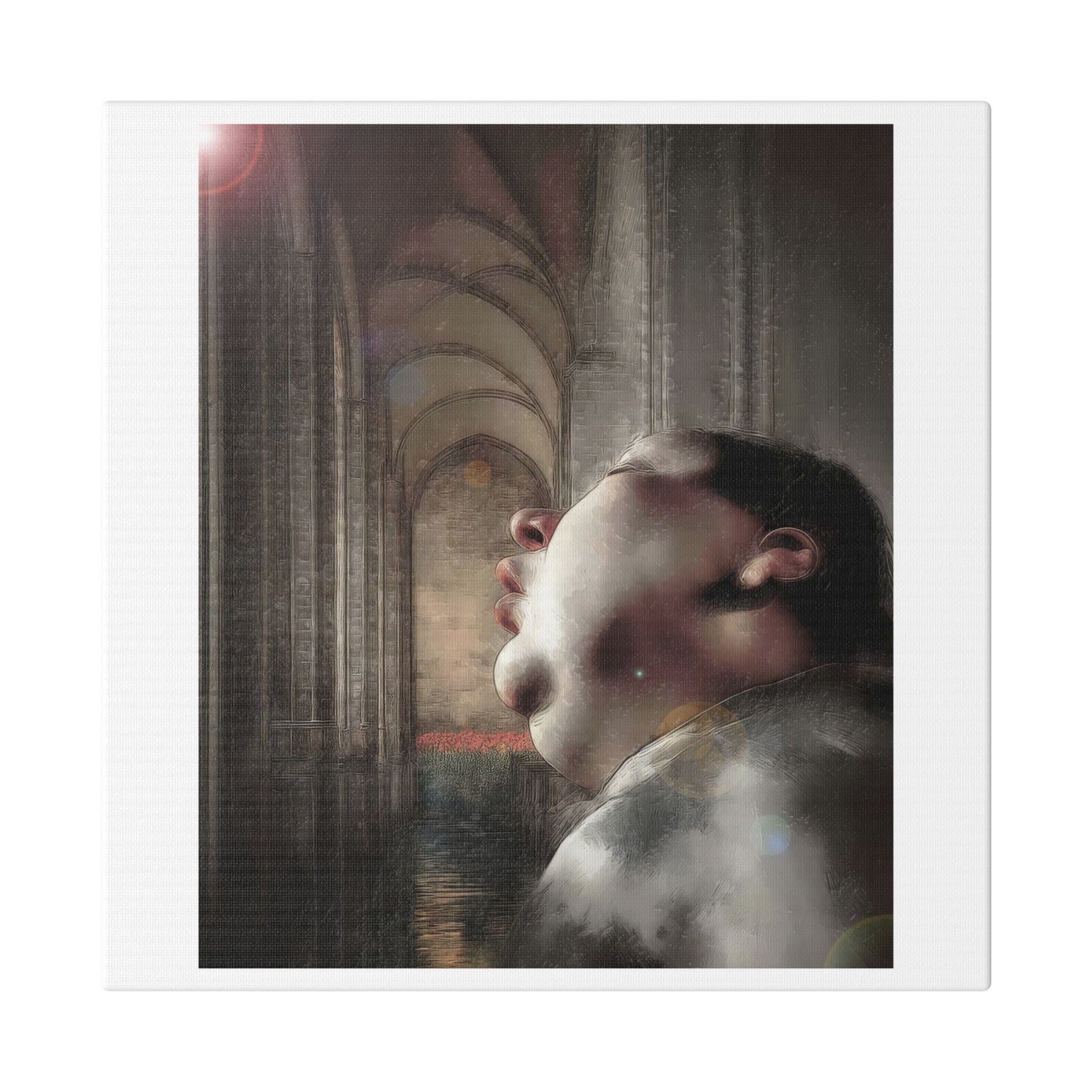 Dead to the World, Surrealist Art 'Designed by AI' Canvas Art Print