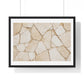 Beige Abstract Relaxing Decor Art, Large Framed Print