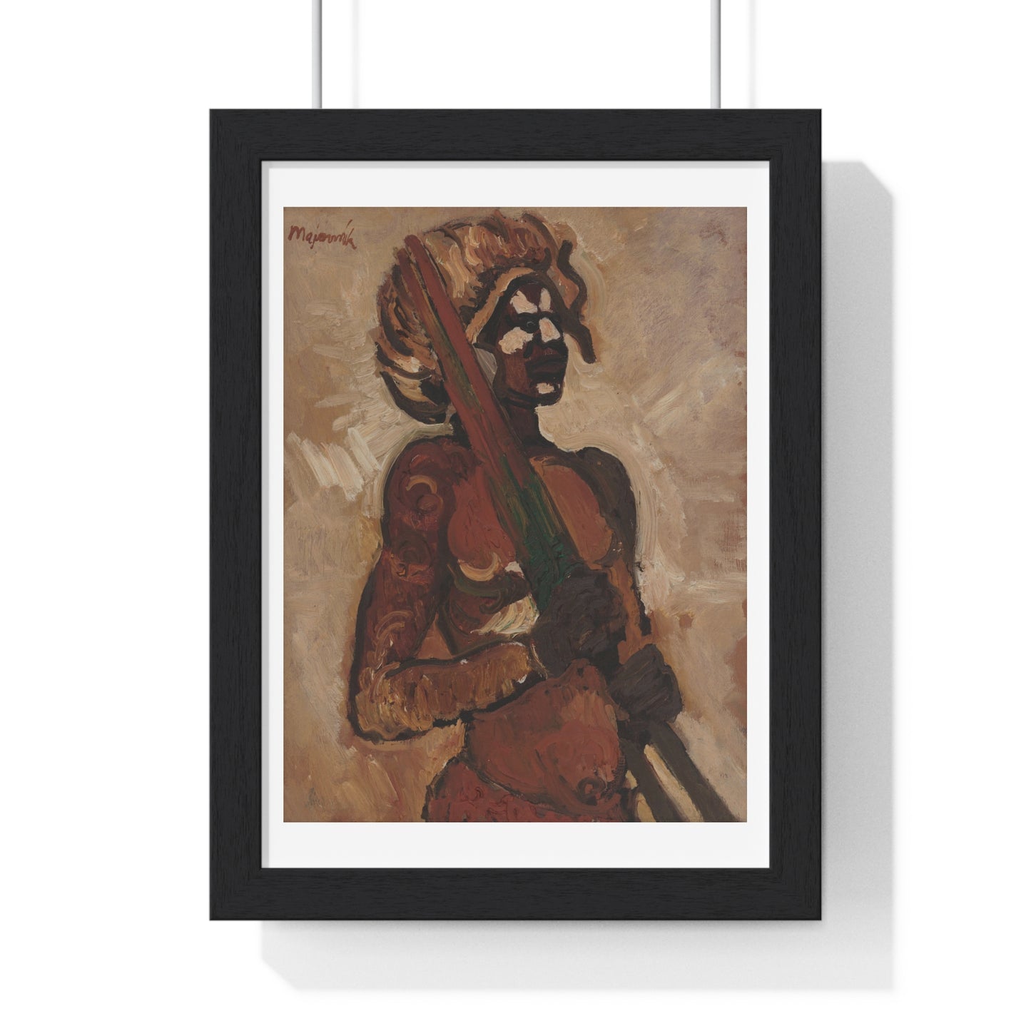 Black Warrior (1940) by Cyprián Majerník, from the Original, Framed Art Print