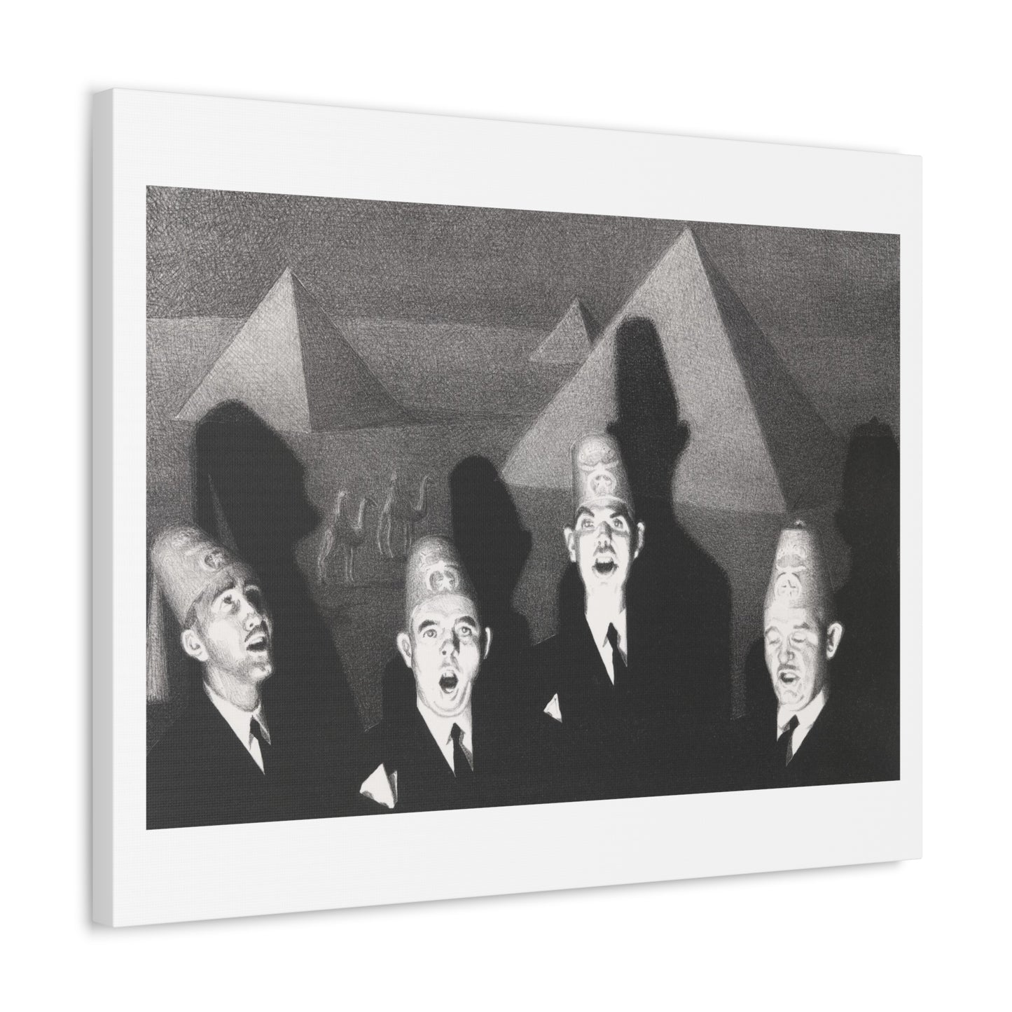 Shrine Quartet (1939) by Grant Wood, Art Print from the Original on Canvas