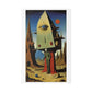 Man at the Watchtower, Surrealist Art Style 'Designed by AI' Canvas Art Print