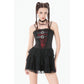 Dark in Love Crimson Shadow Layered-Lace Cake Dress