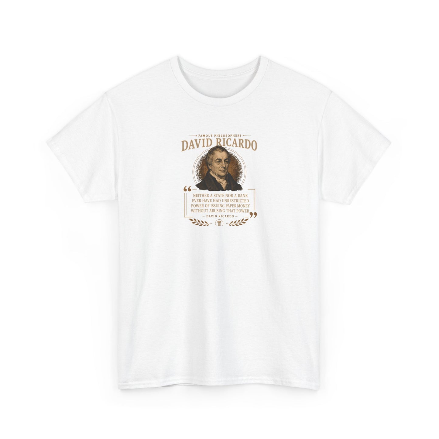 David Ricardo on Banks and 'Economic Rent', Philosophy Tribute T-Shirt