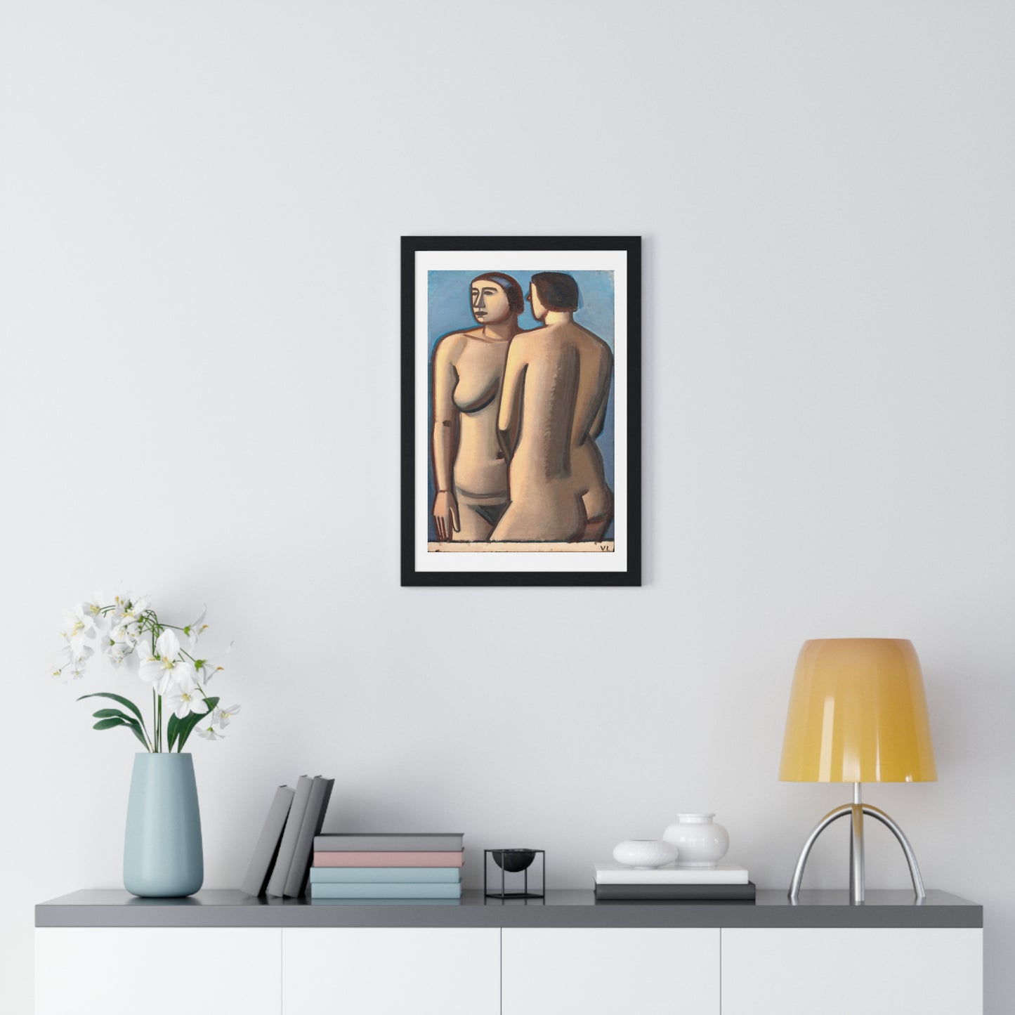 Two Female Nudes (1927) by Vilhelm Lundstrøm, from the Original, Framed Art Print