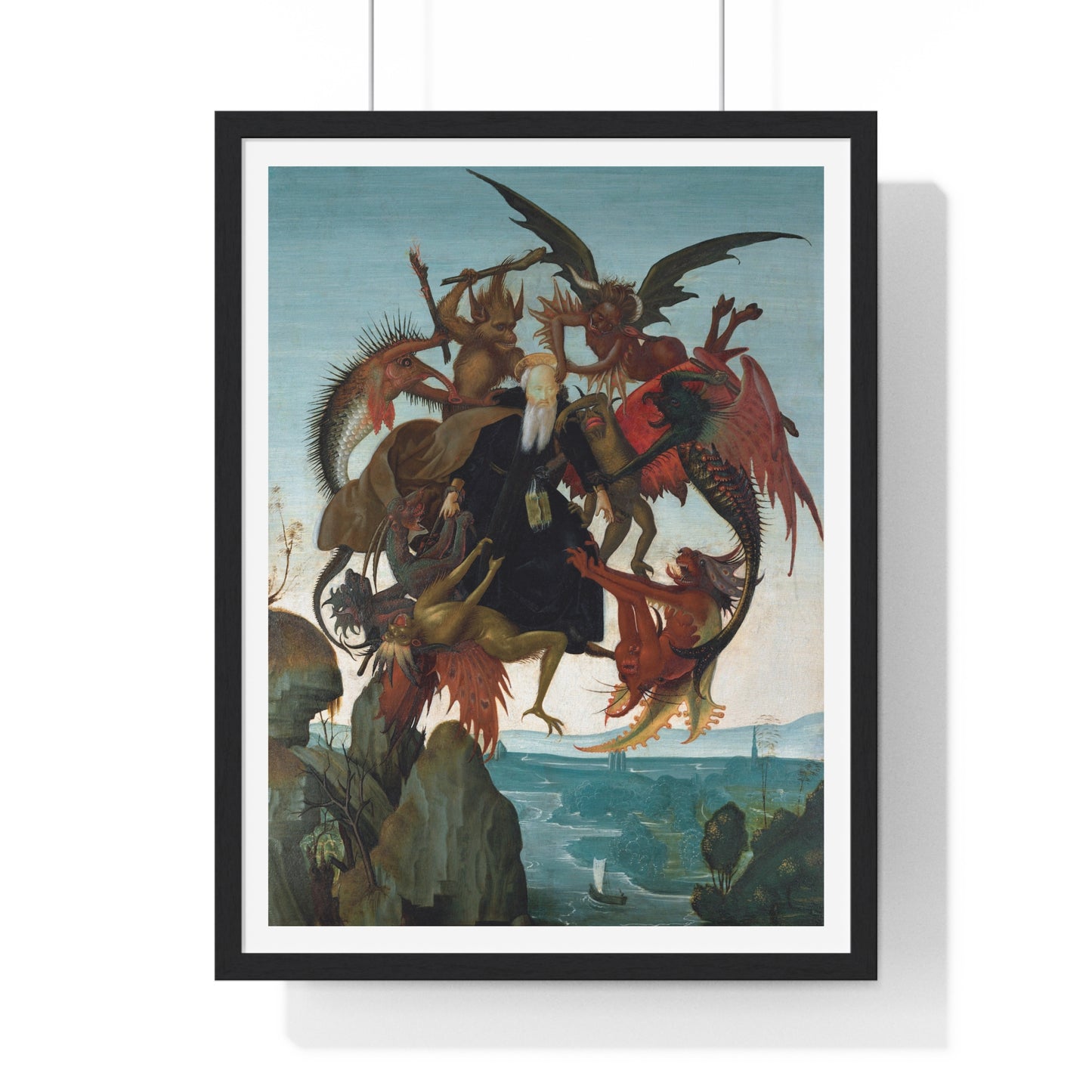 The Torment of Saint Anthony (1487) by Michelangelo Buonarroti, from the Original, Framed Art Print