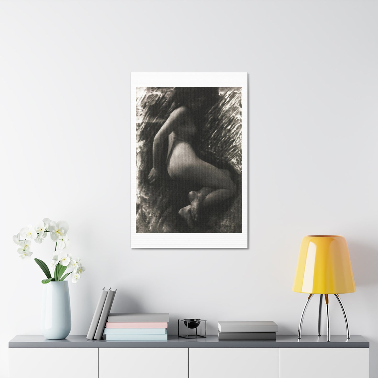 Nude Photography 'Académie' (1902) by René Le Bègue, from the Original, Art Print on Canvas