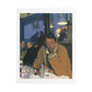 Café Art, Print on Satin Canvas, Stretched