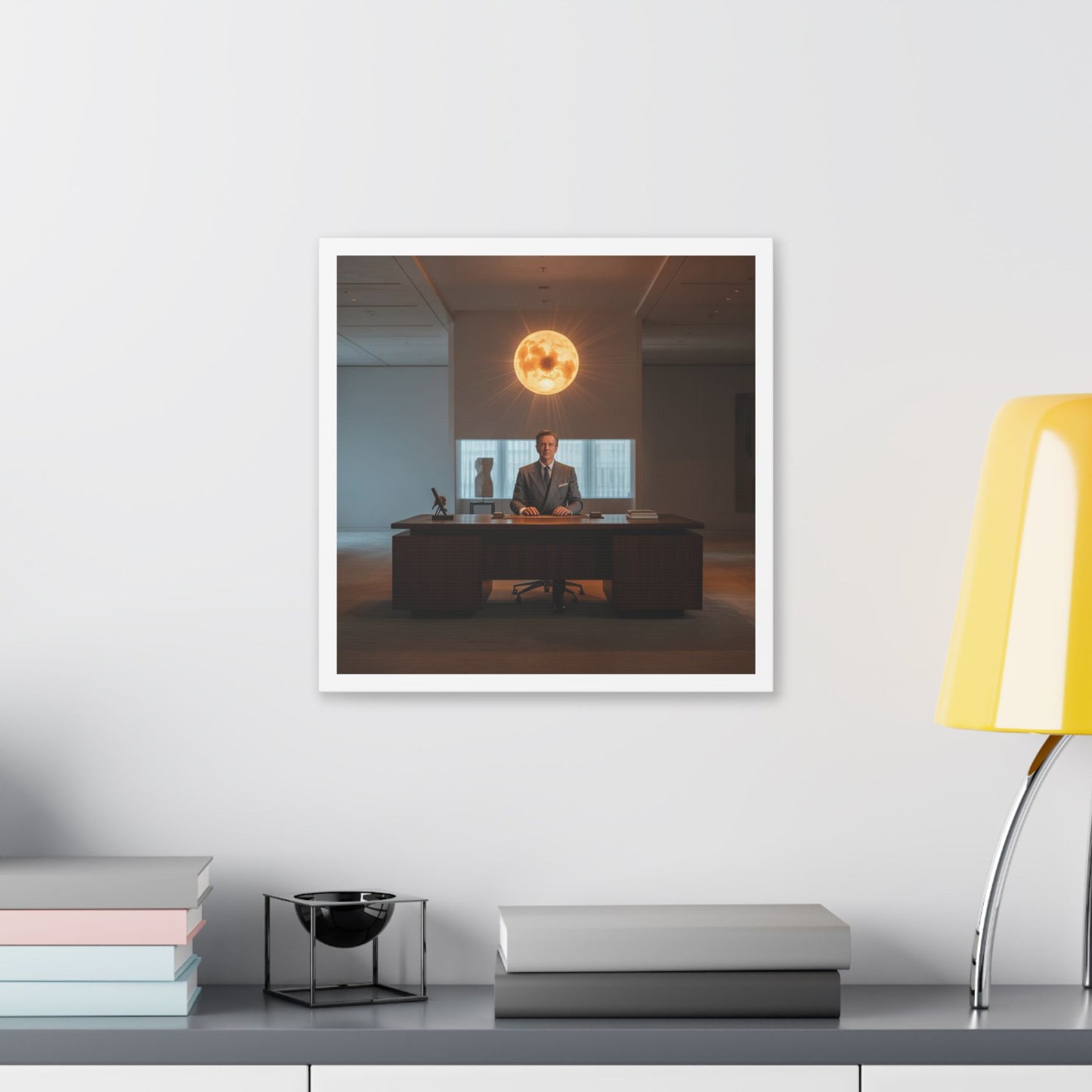 Boss Never Leaves the Building Without His Own Sun 'Designed by AI' Canvas Art Print