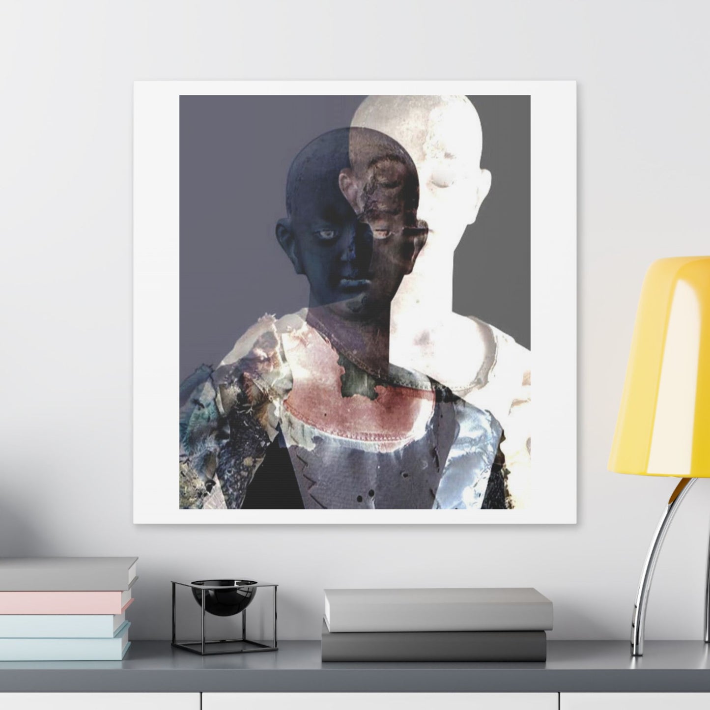 Awake, Collage Photo Manipulation 'Designed by AI' Canvas Art Print