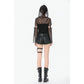 Dark in Love Punk Mesh Hollow-Out Hooded Top