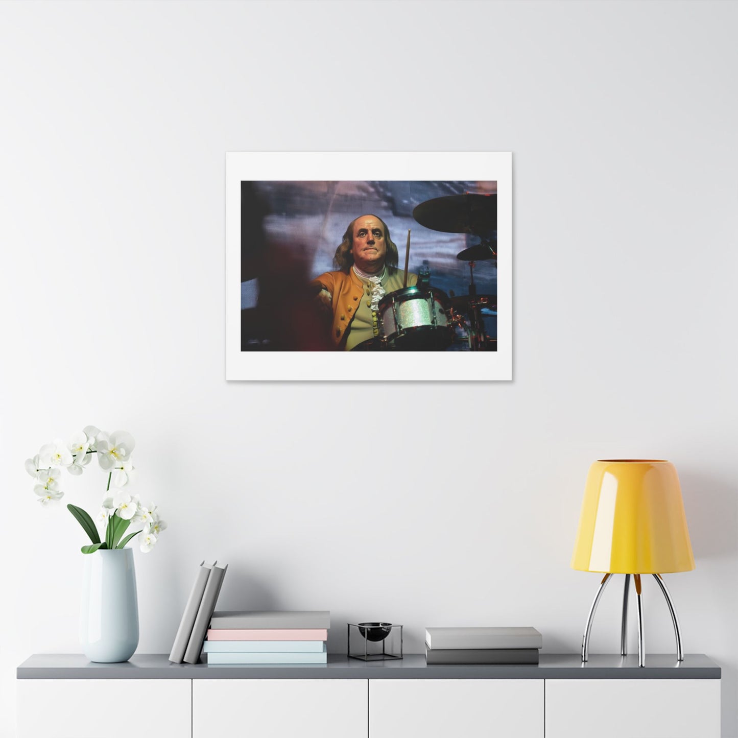 Benjamin Franklin Remixed for the 21st Century 'Designed by AI' Canvas Art Print