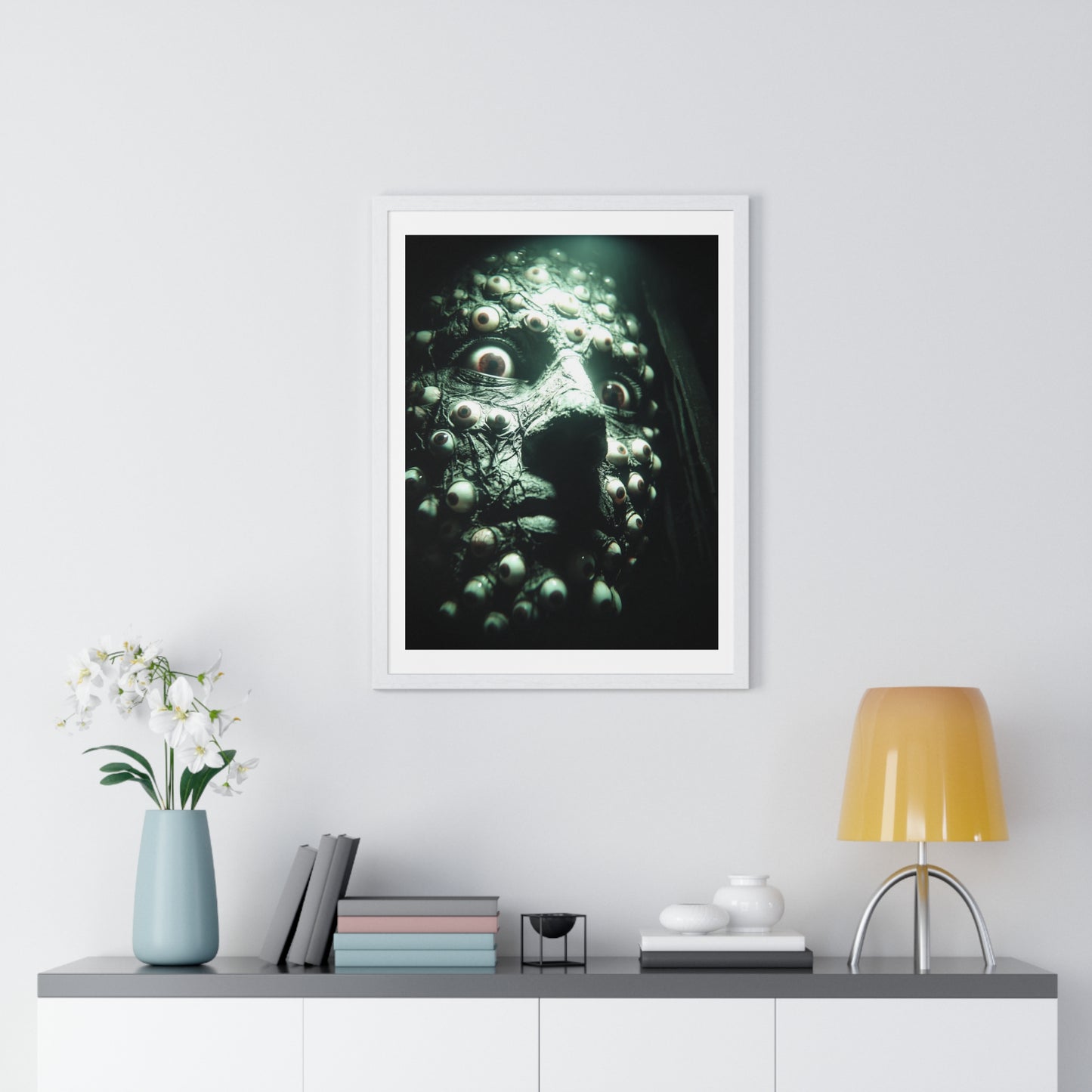 Reality is in the Eye of the Beholder, Photorealistic Art 'Designed by AI' Framed Print