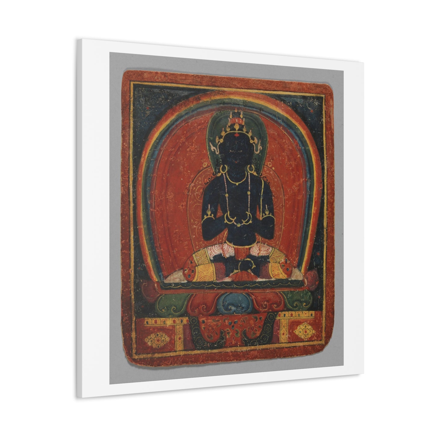 Initiation Card 'Tsakali' Samantabhadri (circa1420), Tibet, Art Print from the Original on Canvas