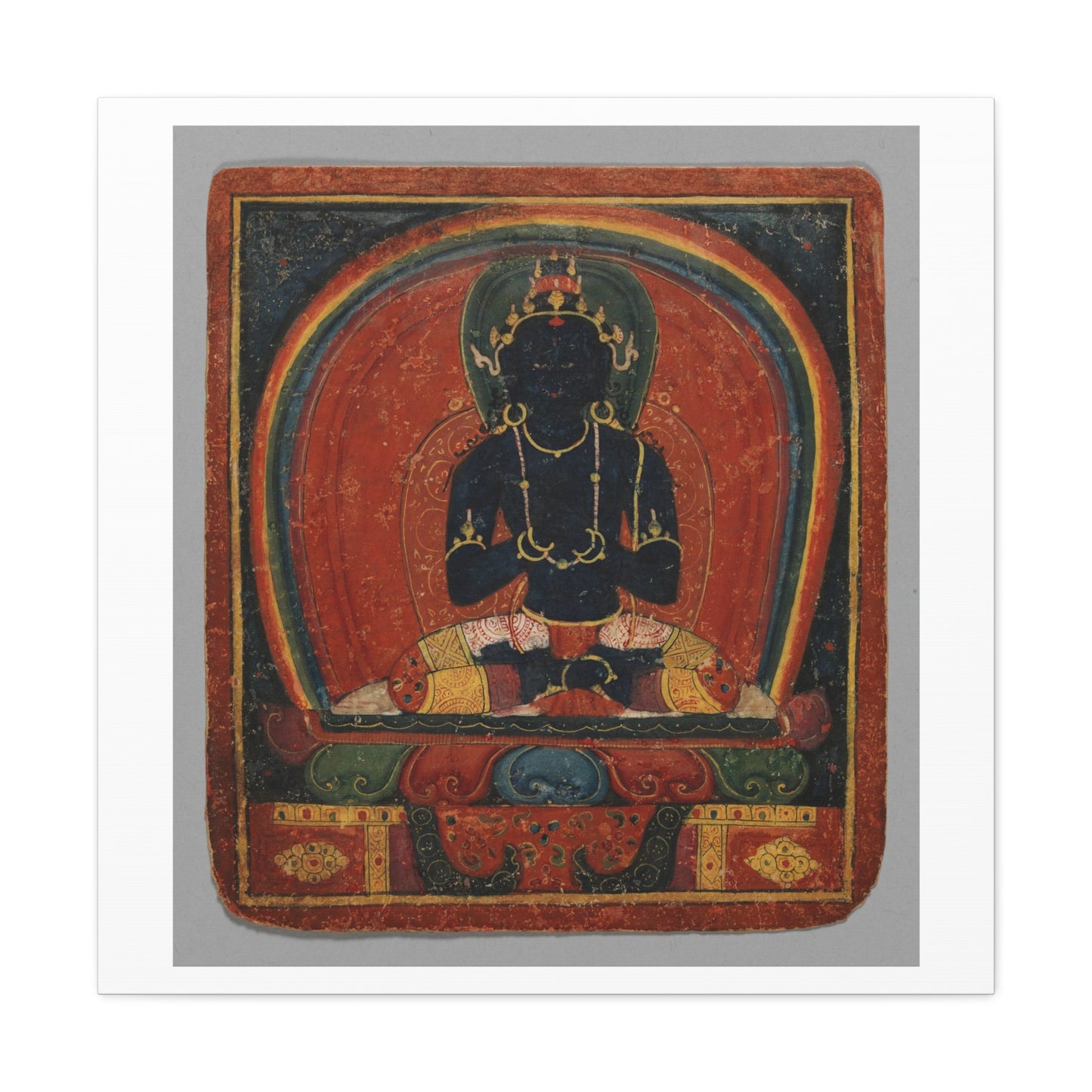 Initiation Card 'Tsakali' Samantabhadri (circa1420), Tibet, Art Print from the Original on Canvas