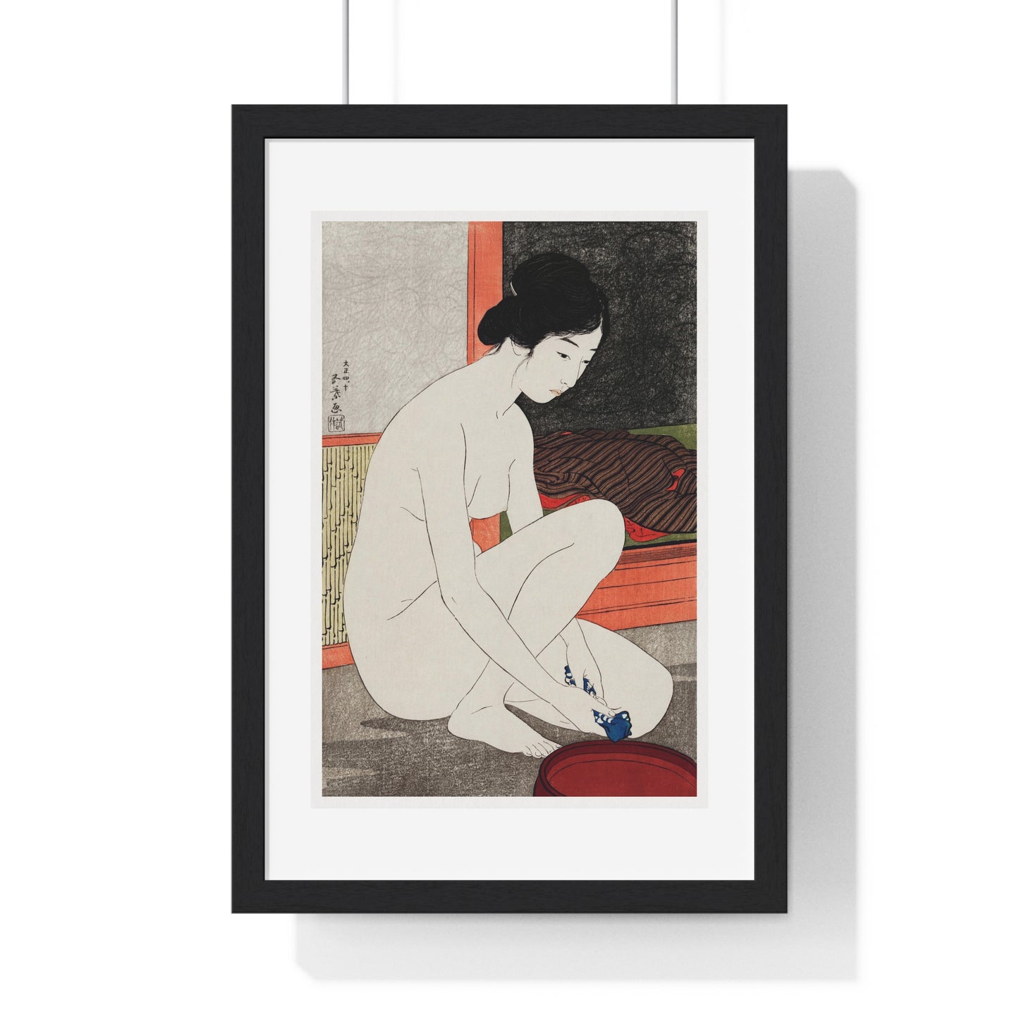 Yokugo no Onna 'Woman After a Bath' (1915) by Goyō Hashiguchi, from the Original, Framed Art Print