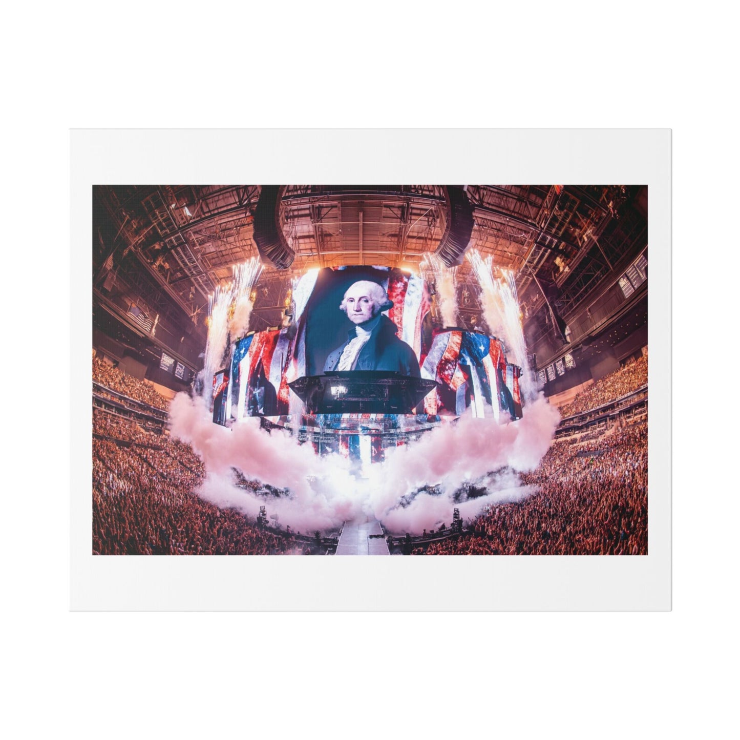 George Washington Remixed for the 21st Century 'Designed by AI' Canvas Art Print