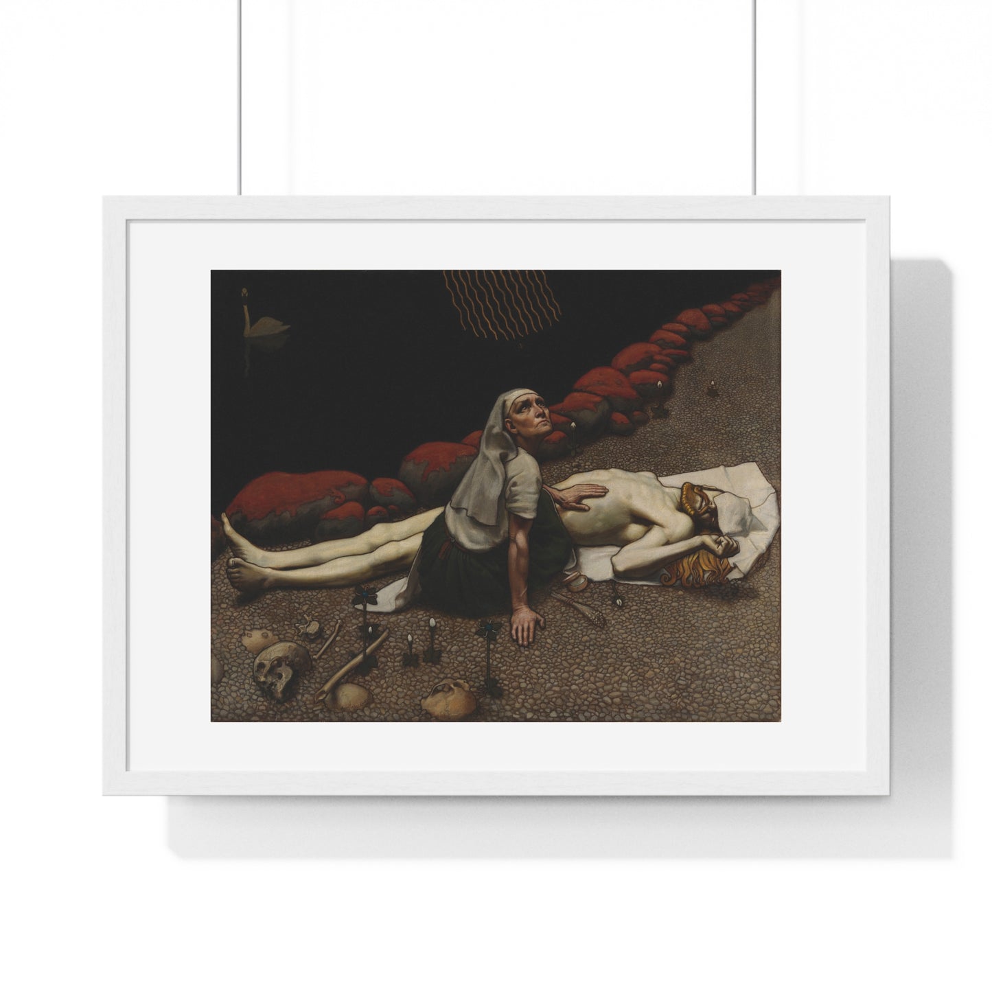 Lemminkäinen's Mother (189)  by Akseli Gallen-Kallela, from the Original, Framed Art Print