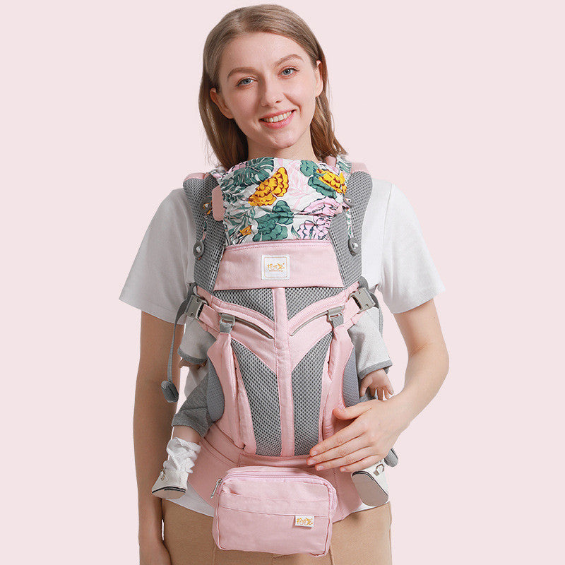 Pure Cotton All Position, Front and Rear Baby Carrier, Multi Colours