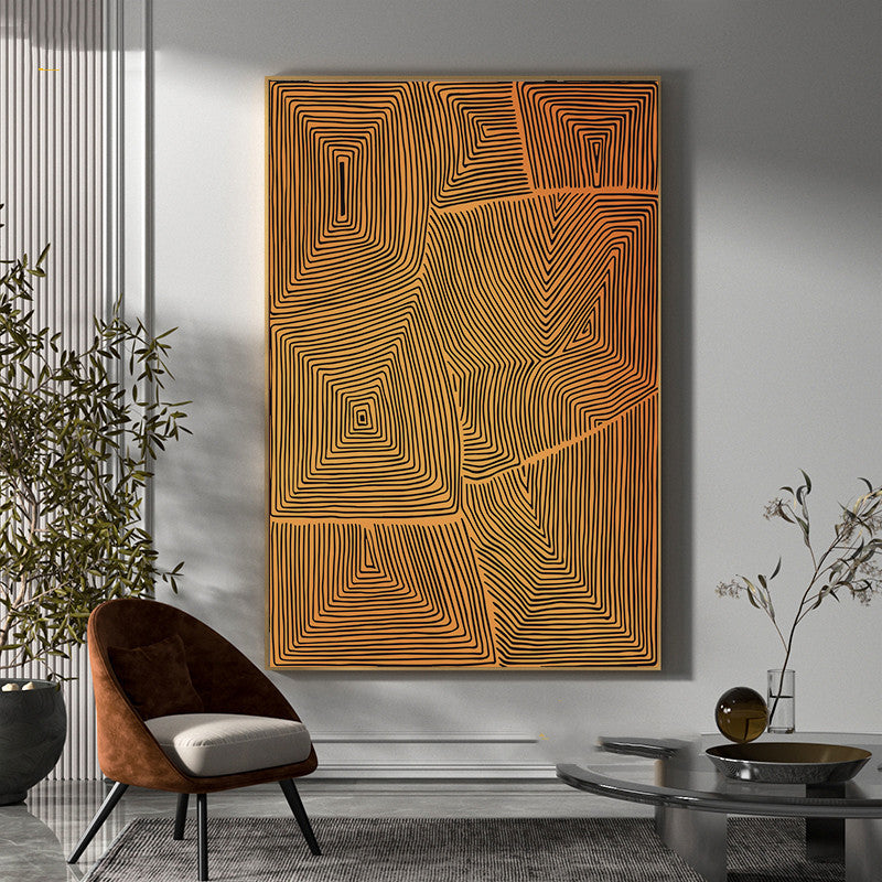 Pine Wood Abstract Decorative Canvas Art