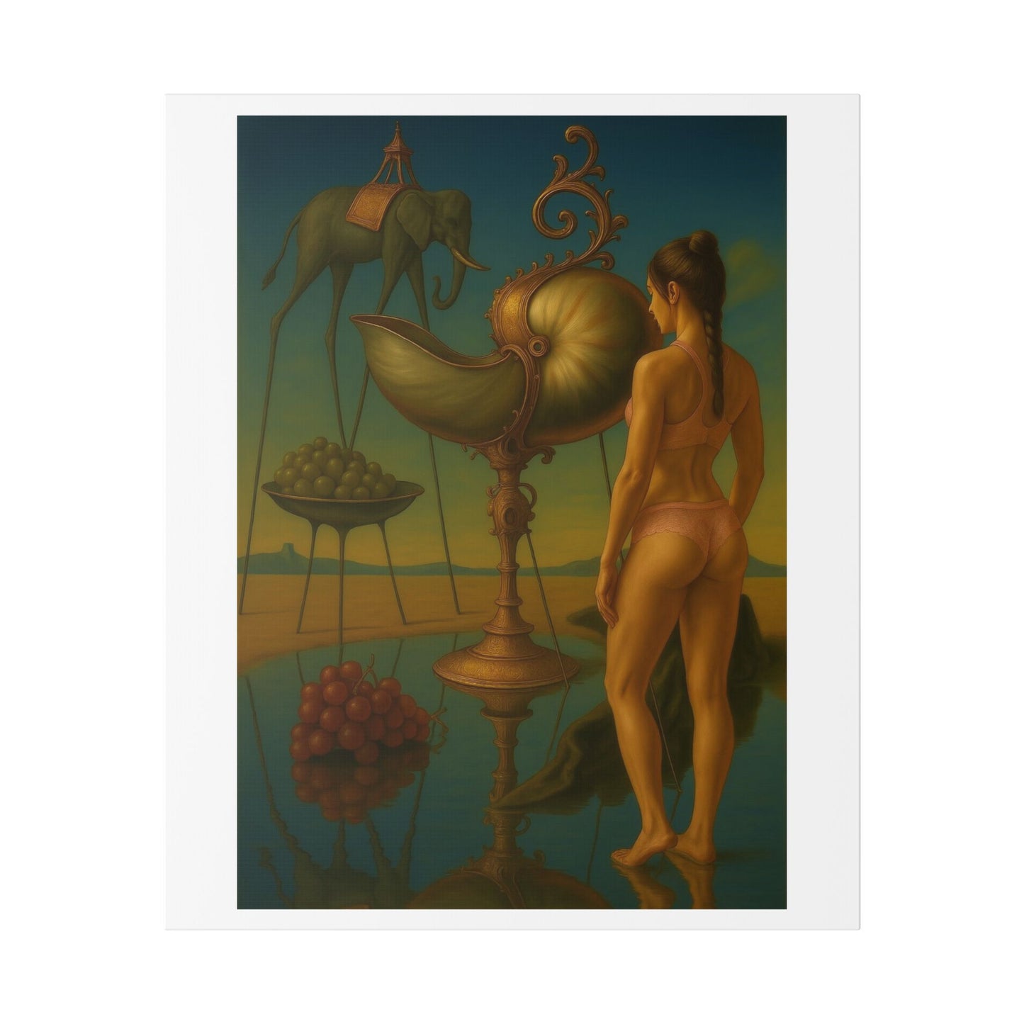 Waterfront Reality Distortion 'Designed by AI' Canvas Art Print